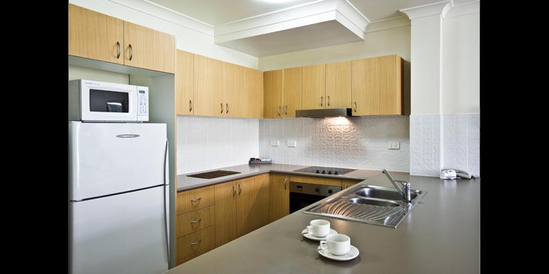 One bedroom apartments come with their own kitchen