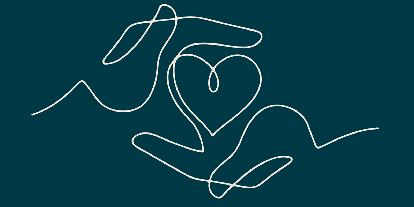 Heart in hands illustration